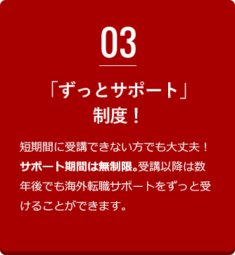 「ずっとサポート」制度！